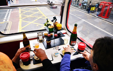 boozy afternoon tea bus hen party