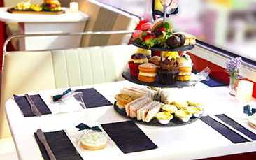 boozy afternoon tea bus hen party