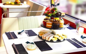 boozy afternoon tea bus hen party