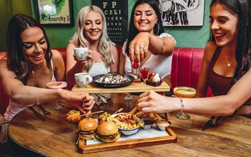 burger & booze afternoon tea hen party