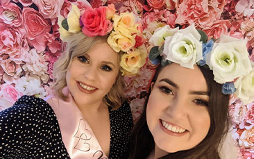 faux flower crown workshop hen party