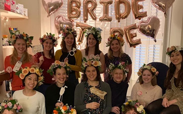 mobile flower crown workshop hen party