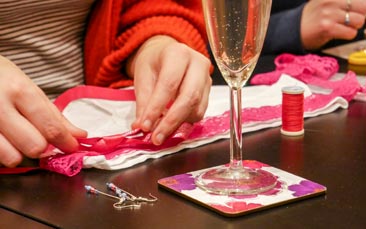 lingerie making hen party