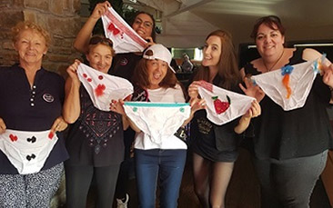 lingerie making hen party