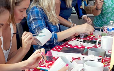 mobile ceramic painting hen party