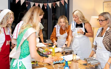 mobile pasta making hen party