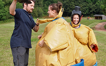 sumo wrestling and gladiator duel hen party