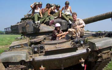 tank driving hen party