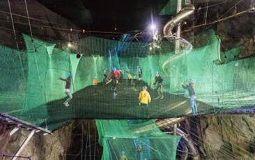 trampoline cave adventure hen party