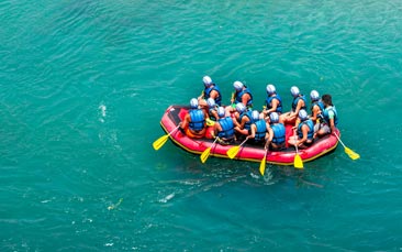 whitewater rafting hen party