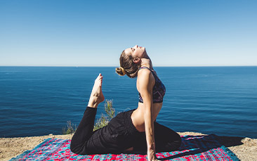 yoga on the beach hen party